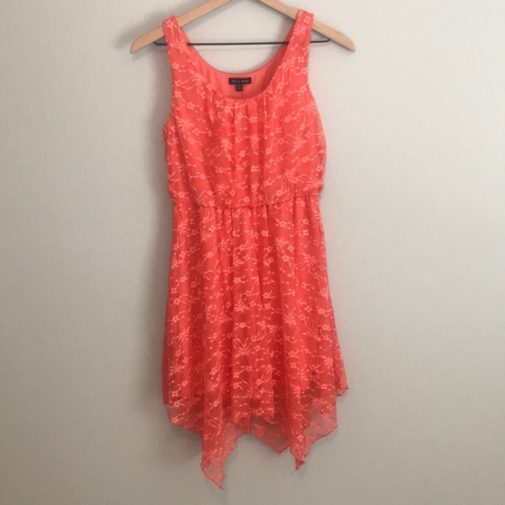 ✨coral AS U WISH tank top dress